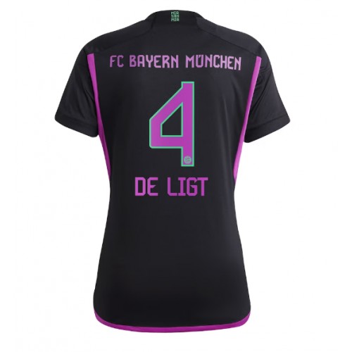 Maillot de foot Bayern Munich Matthijs de Ligt #4 Extérieur Femmes 2023-24 Manches Courte